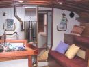 Main saloon has over 6' standing room.
The Reflex cabin heater runs on diesel and gets the interior cosy on even the most icy cold day.